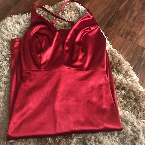 NWT S Windsor satin red dress - Picture 1 of 4